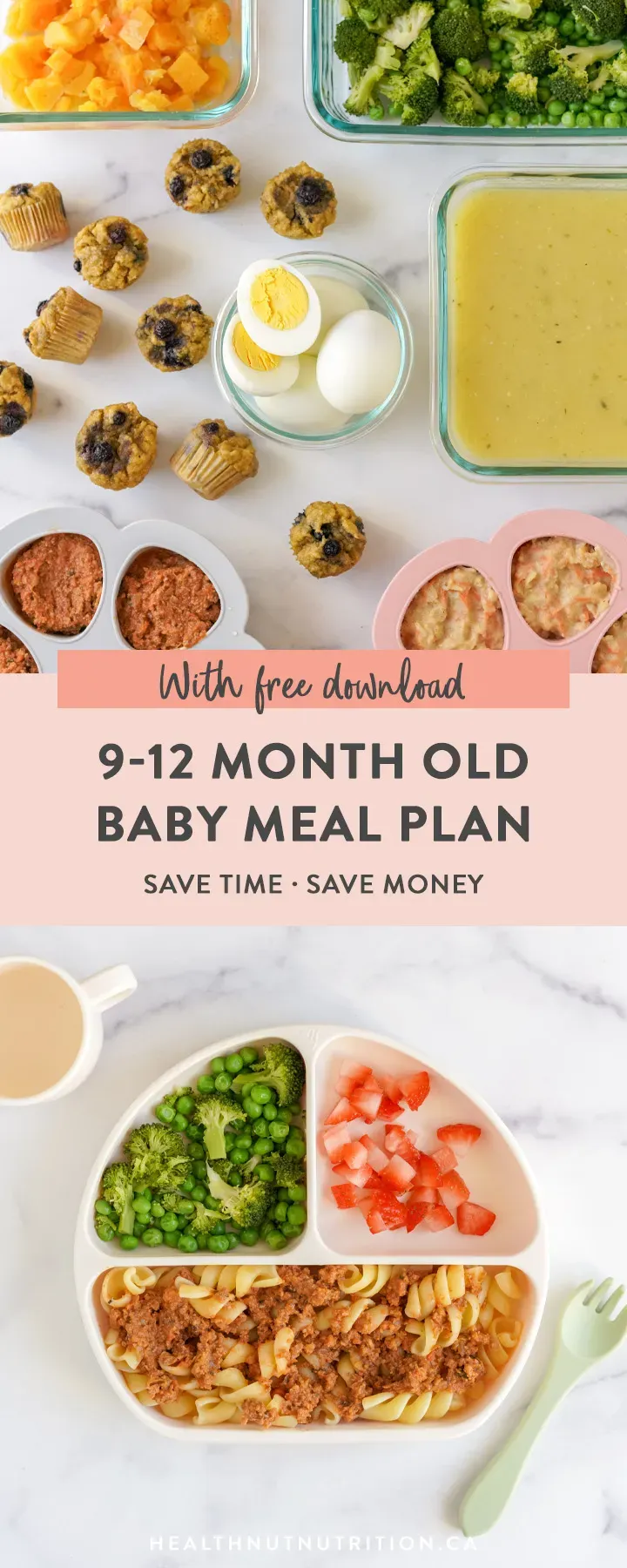 Simple, essential healthy meal plan for 9 month old