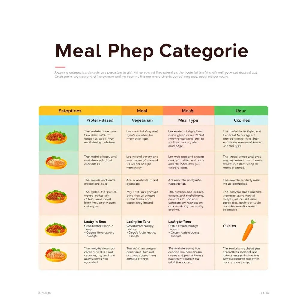 Meal Prep Categories